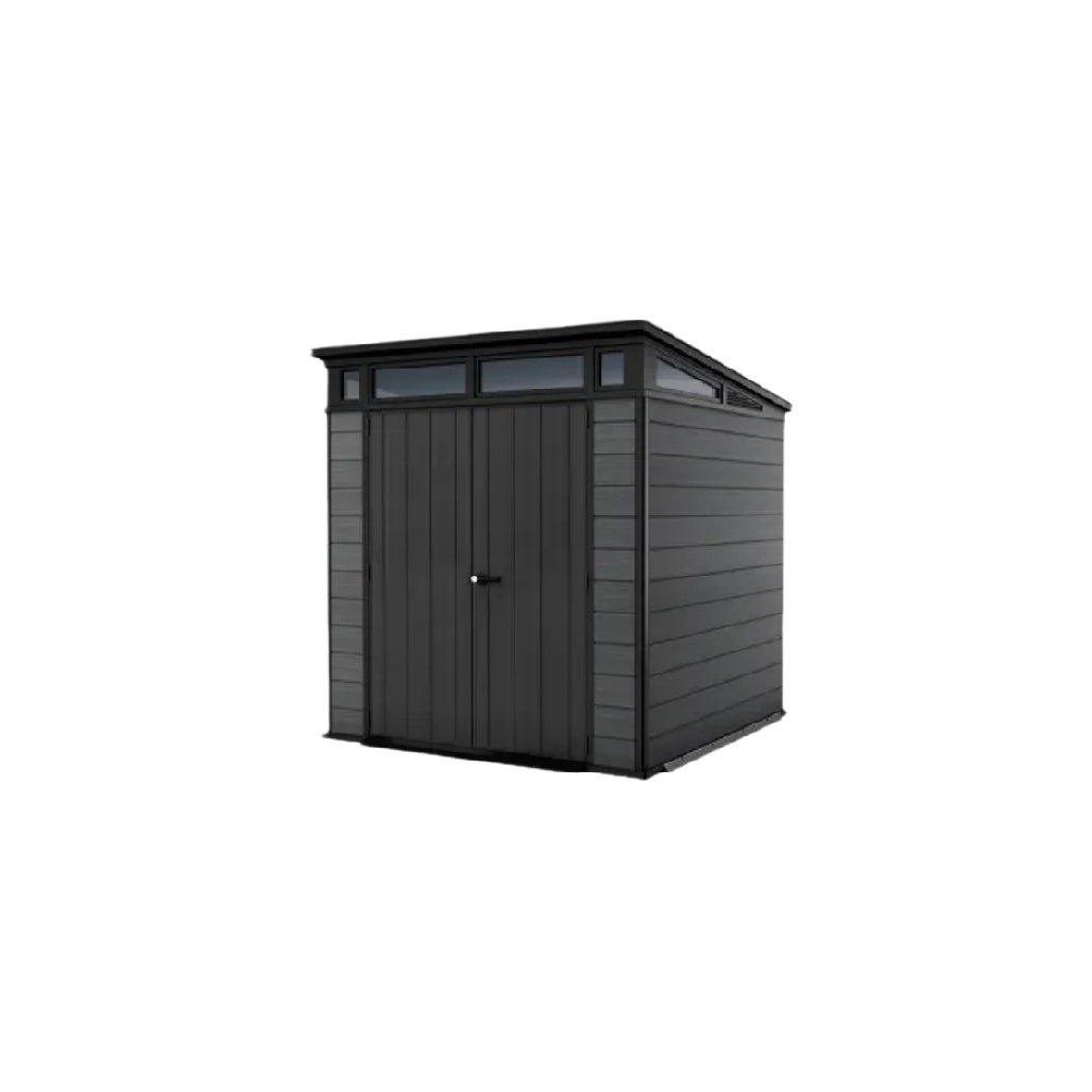Modularer Gartenlagerraum aus Witterungsbeständigem Material mit Fenster